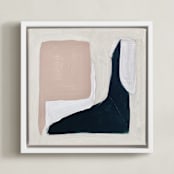 "Certainty No.1" - Art Print in Blush by Cait Courneya - Framed Canvas