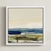 "Brownstein I" - Art Print in Field by Mande Calhoun - Framed Canvas