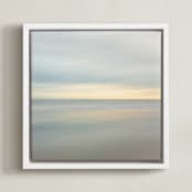 "Endless Gratitude II" - Art Print in Baby Blue by Cristina Marie - Framed Canvas