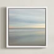 "Endless Gratitude I" - Art Print in Cool Blue by Cristina Marie - Framed Canvas