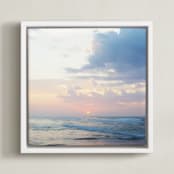 "Perfect Morning" - Art Print in Dusty Pink by Cristina Marie - Framed Canvas