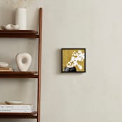 "Ochre Eucalyptus III" - Art Print in Mustard by Tanya Lee Design - In a Room