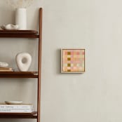 "Checkers 1" - Art Print in Wheat by Lindsay Megahed - In a Room