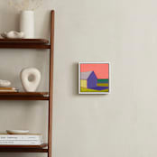 "Salmon Skies" - Art Print in Salmon Pink by Carol C. Young - In a Room