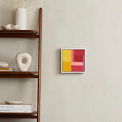 "Structured Rainbow 2" - Art Print in Yellow by Anna Veit Nowak - In a Room