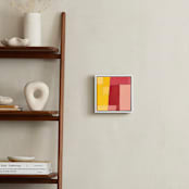 "Structured Rainbow 4" - Art Print in Yellow by Anna Veit Nowak - In a Room