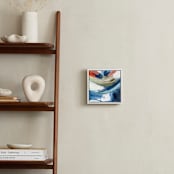 "Yin & Yang I" - Art Print in Indigo + Orange by Mary Gaspar - In a Room