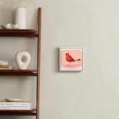 "Inquisitive Cardinal" - Art Print in Melon by Betty Hatchett - In a Room