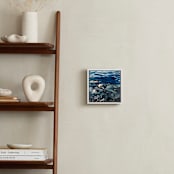"Silver Sea" - Art Print in Ultramarine Blue by Kelly Johnston - In a Room