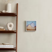 "Sensing Spring" - Art Print in Cyan Sky by Carol C. Young - In a Room