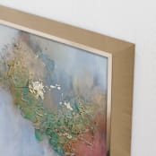 "Don't Stop Blooming 1" - Art Print in Burnt Rose by Christine Olmstead - Frame Close-up