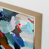 "Shine On Like the Sun" - Art Print in Core Blue by Cristina Marie - Frame Close-up
