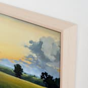 "Henry's Fields" - Art Print in Copper Sunrise by Stephanie Goos Johnson - Frame Close-up