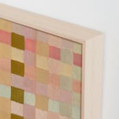 "Checkers 1" - Art Print in Wheat by Lindsay Megahed - Frame Close-up