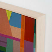 "Shape of Memory: Desert Sunrise" - Art Print in Peach by Poppy Dodge - Frame Close-up