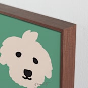 "live in the moment" - Art Print in Willow Green by Jeje - Frame Close-up