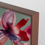 "Fire Flower" - Art Print in Scar Scarlet by Synnöve Seidman - Frame Close-up