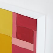 "Structured Rainbow 2" - Art Print in Yellow by Anna Veit Nowak - Frame Close-up