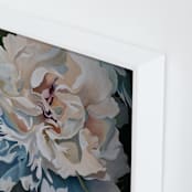 "Shadow Blues 2" - Art Print in Cool Blues by Mandy Trimble Leonard - Frame Close-up