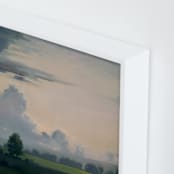 "Another Day Gone" - Art Print in Dusk Gray by Stephanie Goos Johnson - Frame Close-up