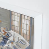 "You're Always Invited" - Art Print in Lavender Gray by Khara Ledonne - Frame Close-up