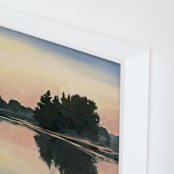 "Mist of Time II" - Art Print in Peach Reflection by Stephanie Goos Johnson - Frame Close-up