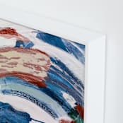 "Yin & Yang II" - Art Print in Indigo + Orange by Mary Gaspar - Frame Close-up