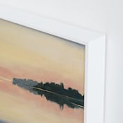 "Mist of Time I" - Art Print in Peach Reflection by Stephanie Goos Johnson - Frame Close-up