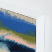 "Sunny Days and Crashing Waves 1" - Art Print in Periwinkle Sky by Christina Flowers - Frame Close-up