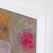 "Sherbet Garden" - Art Print in Sherbet Orange by Nicole Simms - Frame Close-up