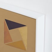 "Origami II" - Art Print in Marigold by Yohaku Oshima - Frame Close-up