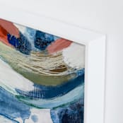 "Yin & Yang I" - Art Print in Indigo + Orange by Mary Gaspar - Frame Close-up