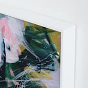 "Arm In Arm" - Art Print in Emerald Green by Jennifer Daily - Frame Close-up