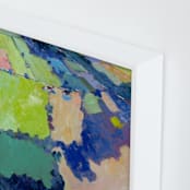"Above the Farm 1" - Art Print in Patchwork  by Stephanie Goos Johnson - Frame Close-up