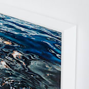 "Silver Sea" - Art Print in Ultramarine Blue by Kelly Johnston - Frame Close-up