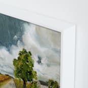 "Farm House" - Art Print in Grass by Lindsay Megahed - Frame Close-up