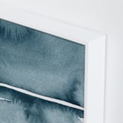 "Winter Windswept" - Art Print in Indigo Blue by Renee Anne Bouffard-McManus - Frame Close-up