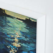 "Arise" - Art Print in teal green by Kelly Johnston - Frame Close-up