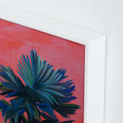 "Tropic Like It's Hot" - Art Print in Hot Pink by Rachel Roe - Frame Close-up