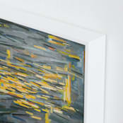 "Convergence 1" - Art Print in Slate by Kelly Johnston - Frame Close-up
