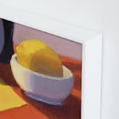 "Squeeze" - Art Print in Lemon Yellow by sue prue - Frame Close-up
