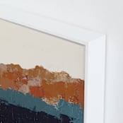"Abstract Color Study Blue and Orange" - Art Print in Orange by Caryn Owen - Frame Close-up