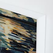 "Collide I" - Art Print in Marine Blue by Kelly Johnston - Frame Close-up