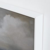 "Quiet Dawn" - Art Print in cloud white by Kelly Money - Frame Close-up