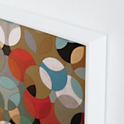 "Prime Oval" - Art Print in red by Lauren Enjeti - Frame Close-up