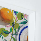 "Garden Party II" - Art Print in Orange by Jenny Westenhofer - Frame Close-up