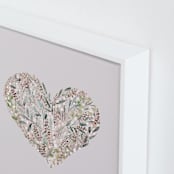 "Burstin Heart" - Art Print in sand by Petra Kern - Frame Close-up