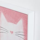 "Kitten Heart" - Art Print in Blossom Pink by Sabrina Excene - Frame Close-up