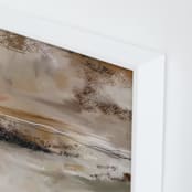 "Affinities in Tea and Coffee II" - Art Print in Tan and dark brown by Danushka Abeygoda - Frame Close-up