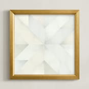 "quilt block 03" - Art Print in Green Spring by Leanne Friedberg - Framed